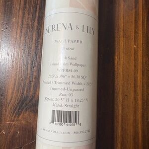 Serena & Lily Island Palm Wallpaper, traditional, color Pink Sand
